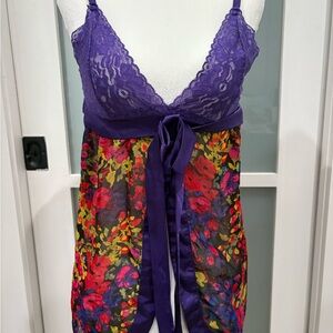 Vintage Victoria’s Secret floral babydoll cami